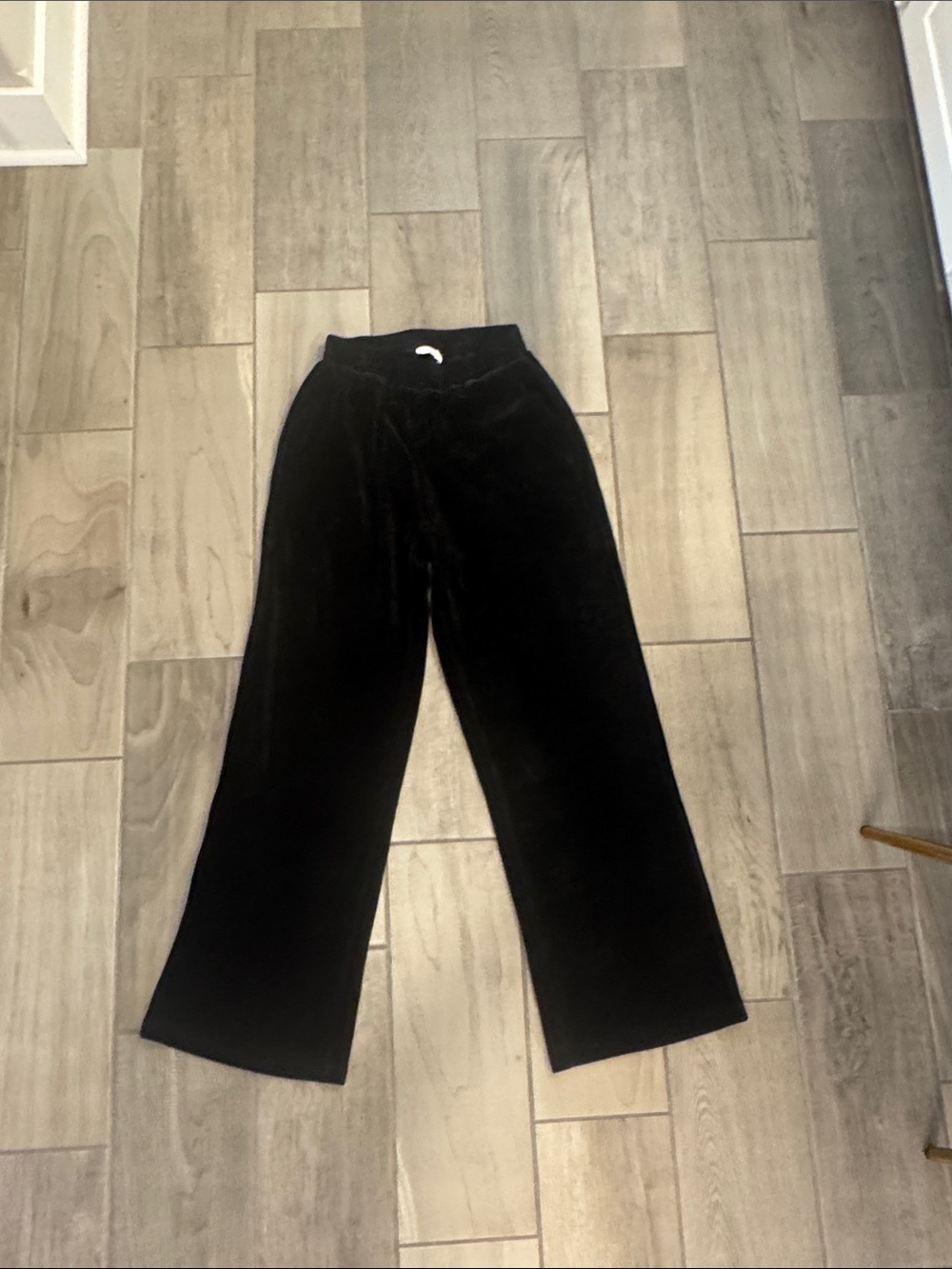 Pink Lily Black Velvet Pants (never worn)